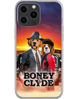 Funda personalizada para teléfono con 2 mascotas 'Boney and Clyde'