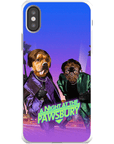 Funda personalizada para teléfono con 2 mascotas 'Una noche en Pawsbury'