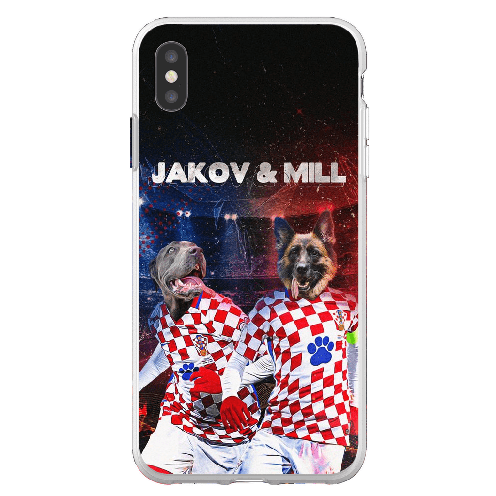 &#39;Croatia Doggos&#39; Funda personalizada para teléfono con 2 mascotas