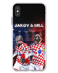 'Croatia Doggos' Funda personalizada para teléfono con 2 mascotas