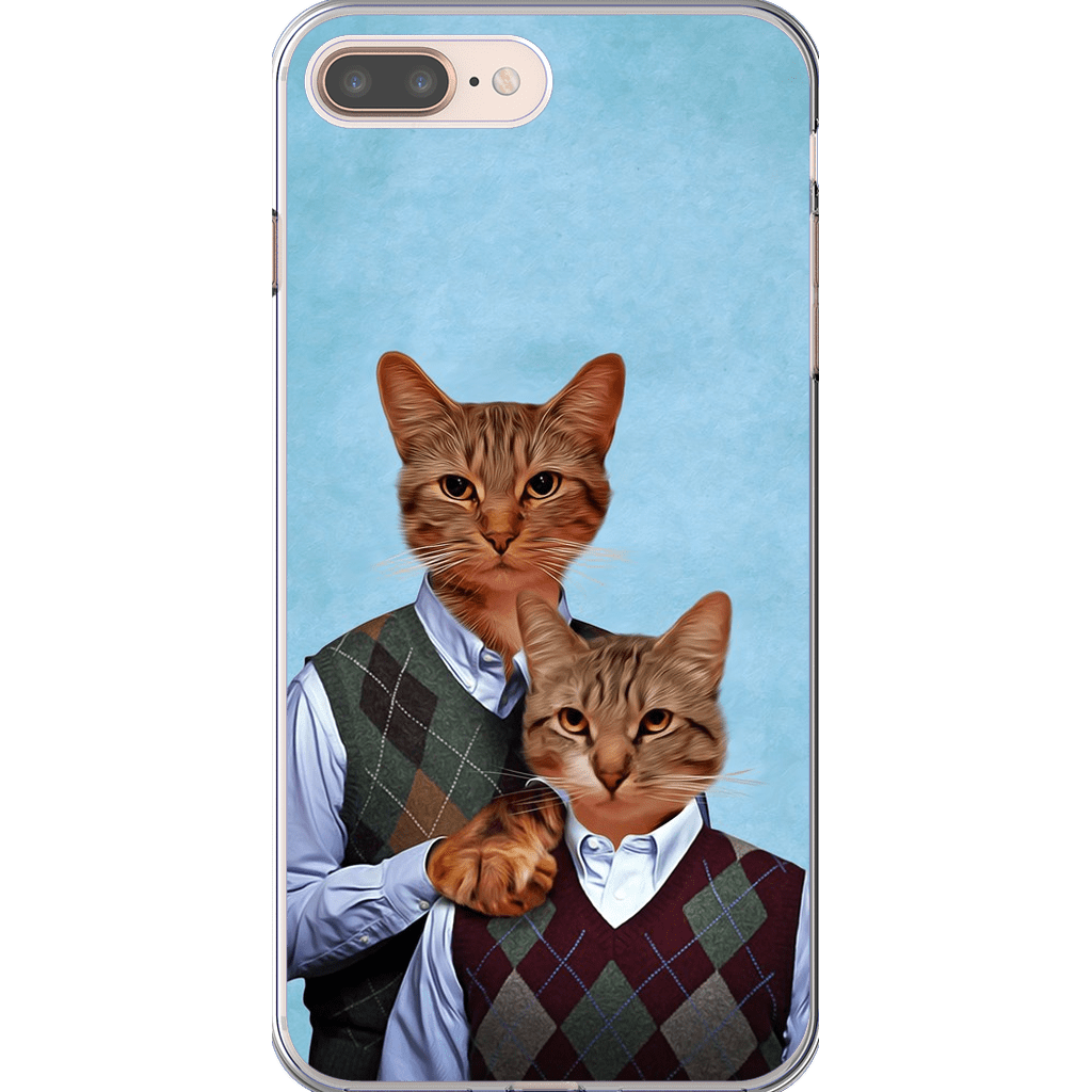 Funda personalizada para teléfono con 2 gatos &#39;Step Kitties&#39;