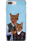 Funda personalizada para teléfono con 2 gatos 'Step Kitties'