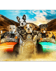 Póster personalizado con 6 mascotas 'Harley Wooferson'