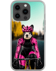 Funda para móvil personalizada 'La ciclista femenina'