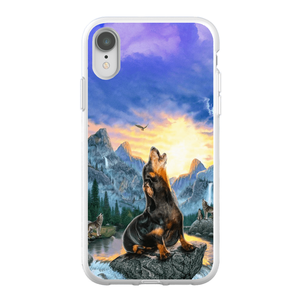 Funda para móvil personalizada &#39;El lobo retro&#39;