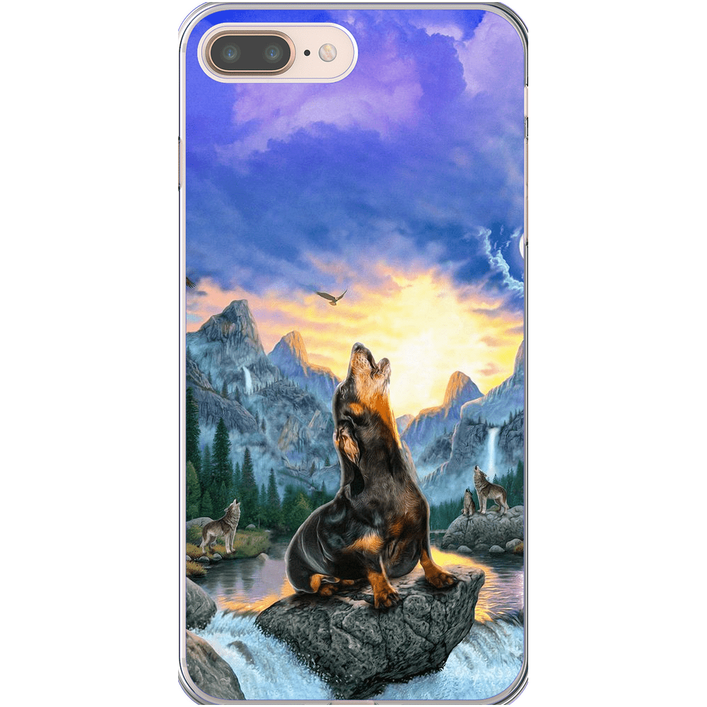 Funda para móvil personalizada &#39;El lobo retro&#39;