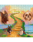 Rompecabezas personalizado de 2 mascotas 'The Rainbow Bridge 2 Pet'