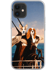 Funda personalizada para teléfono con 2 mascotas 'Titanic Doggos'