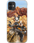 Funda personalizada para teléfono con 2 mascotas 'Dogati Riders'