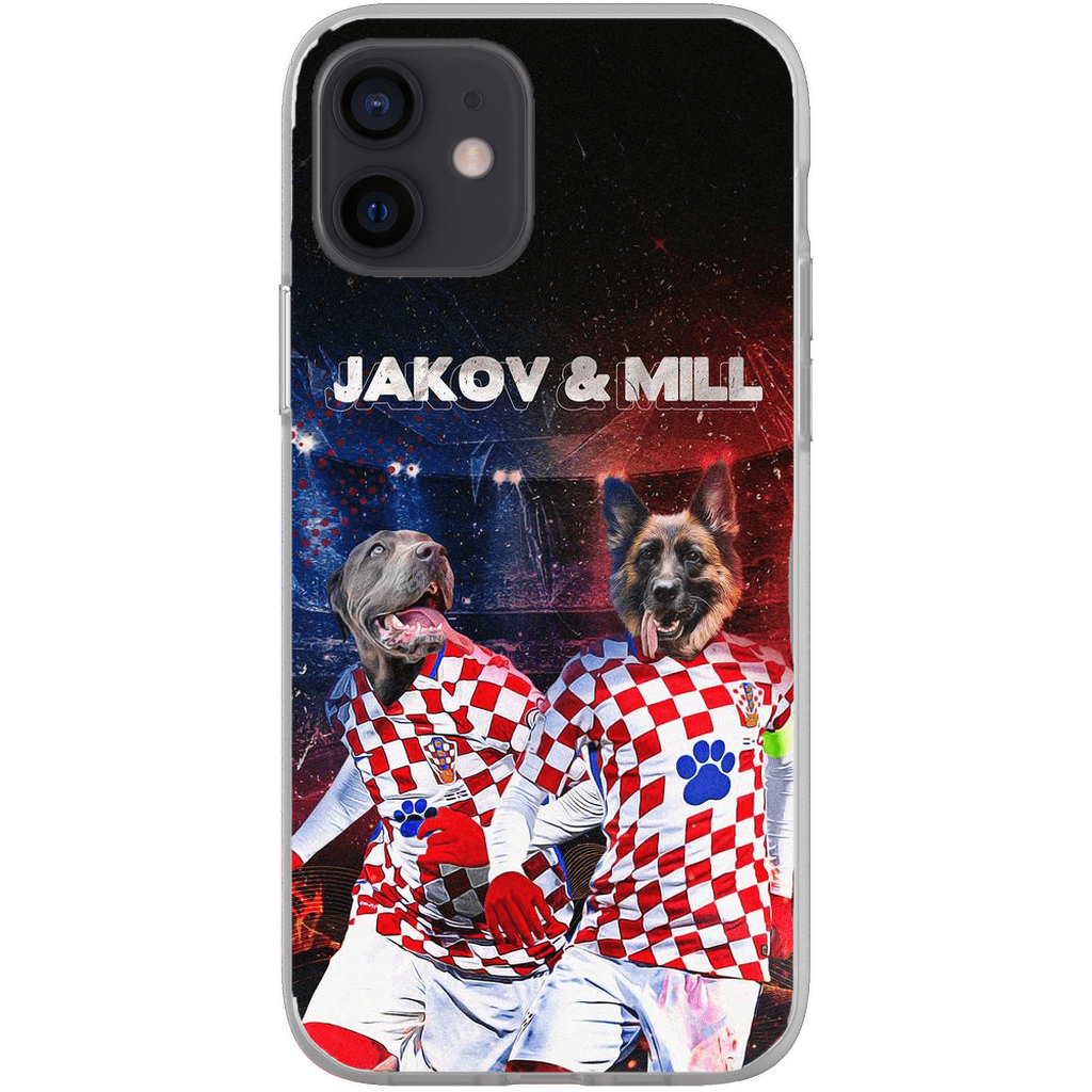 &#39;Croatia Doggos&#39; Funda personalizada para teléfono con 2 mascotas