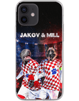 'Croatia Doggos' Funda personalizada para teléfono con 2 mascotas