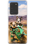 Funda personalizada para teléfono con 2 mascotas 'Kawadawgi Riders'