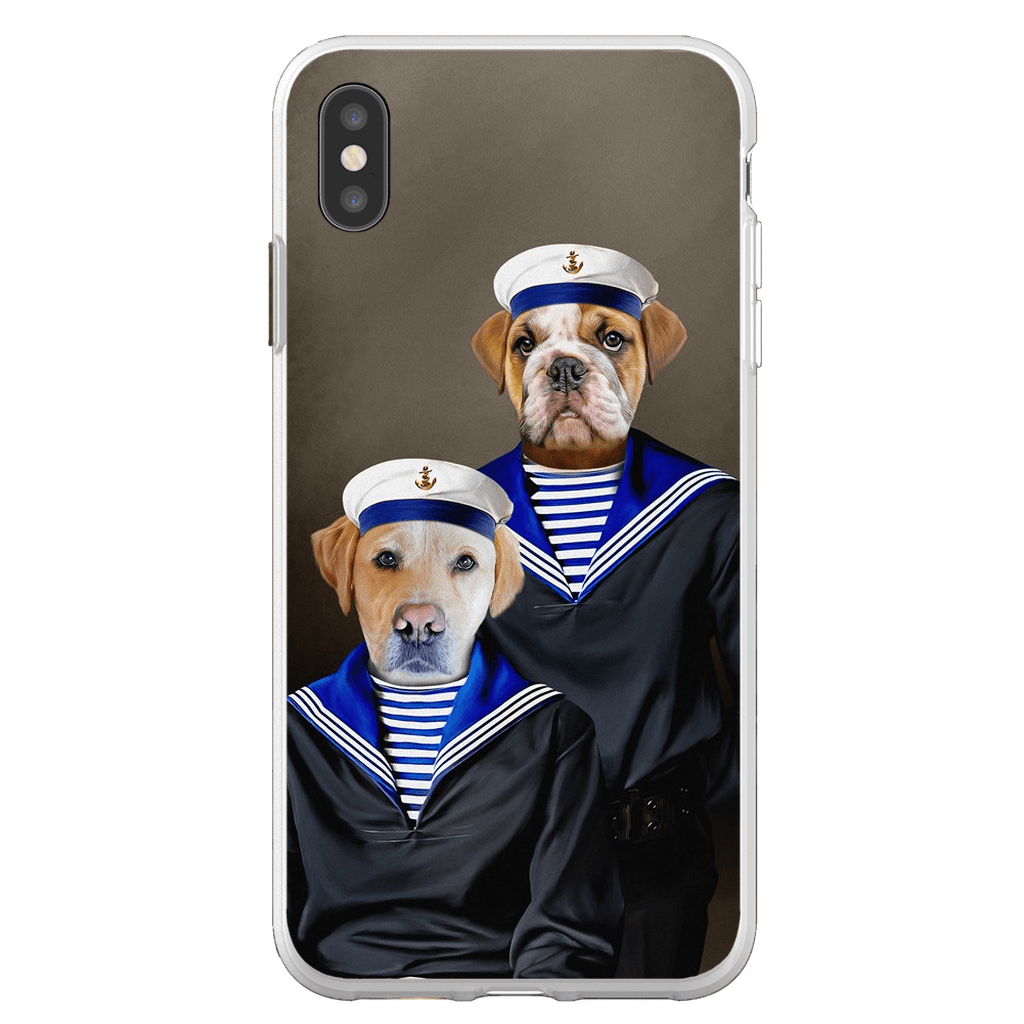 Funda personalizada para teléfono con 2 mascotas &#39;The Sailors&#39;