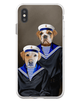 Funda personalizada para teléfono con 2 mascotas 'The Sailors'