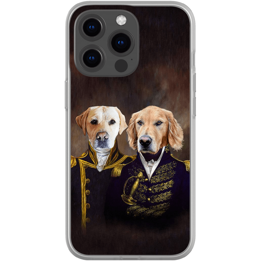 Funda personalizada para teléfono con 2 mascotas &#39;El Almirante y el Capitán&#39;