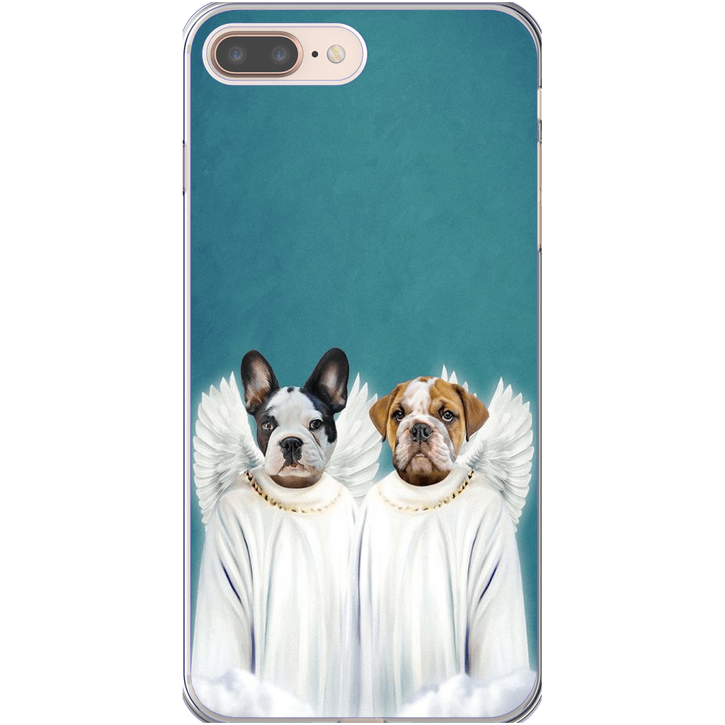 Funda para teléfono con mascotas personalizadas &#39;2 Ángeles&#39;