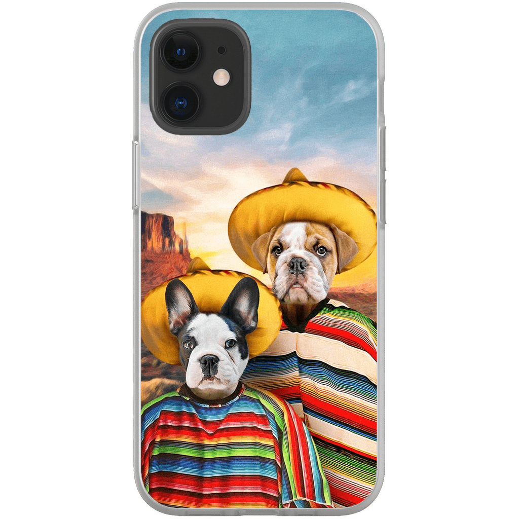 &#39;2 Amigos&#39; Funda personalizada para teléfono con 2 mascotas