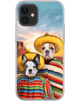 '2 Amigos' Funda personalizada para teléfono con 2 mascotas