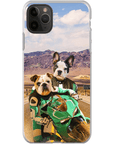 Funda personalizada para teléfono con 2 mascotas 'Kawadawgi Riders'