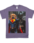 Camiseta personalizada con 2 mascotas 'Superdog &amp; Batdog'