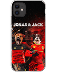 Funda personalizada para teléfono con 2 mascotas 'Belgium Doggos'