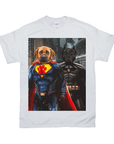 Camiseta personalizada con 2 mascotas 'Superdog &amp; Batdog'