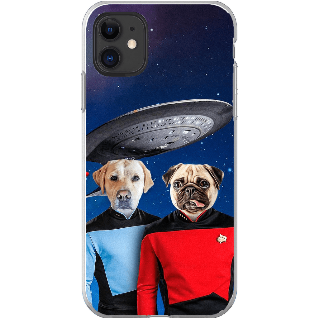 Funda personalizada para teléfono con 2 mascotas &#39;Doggo-Trek&#39;