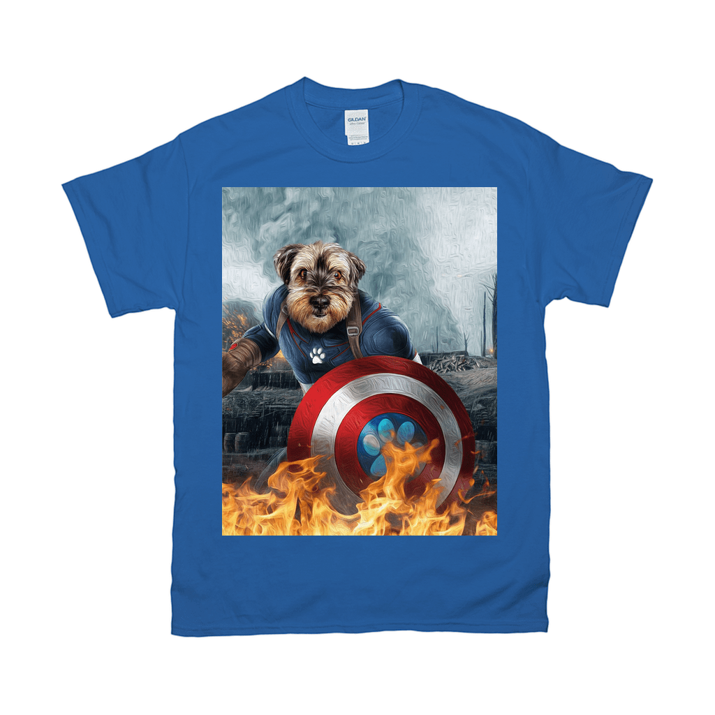 Camiseta personalizada para mascotas &#39;Capitán Doggmerica&#39; 