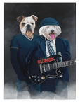 Manta personalizada para 2 mascotas 'AC/Doggos'