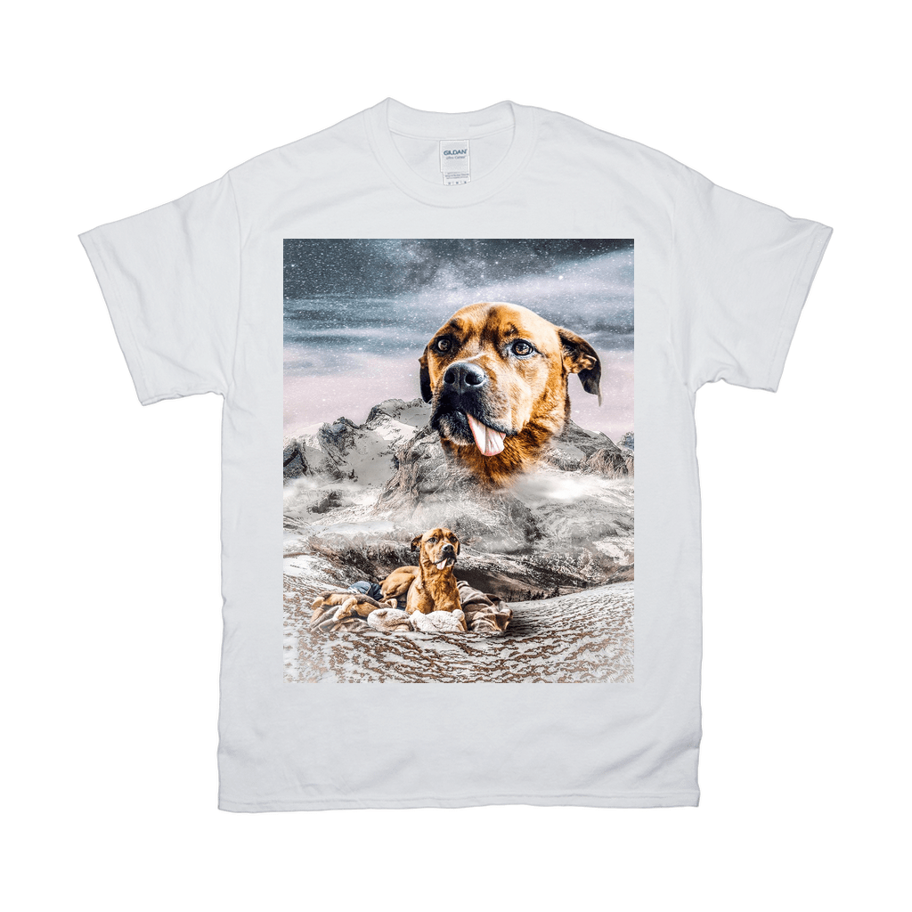 Camiseta personalizada para mascotas &#39;Majestic Snowy Mountain&#39; 