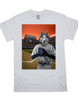 Camiseta personalizada para mascotas 'El jugador de béisbol'