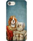 Funda personalizada para teléfono con 2 mascotas 'Reina y Princesa'