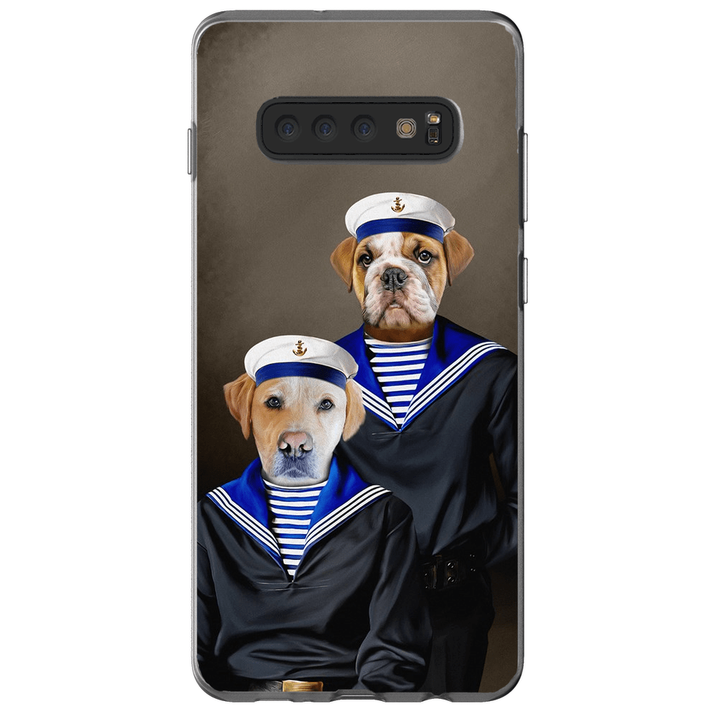 Funda personalizada para teléfono con 2 mascotas &#39;The Sailors&#39;