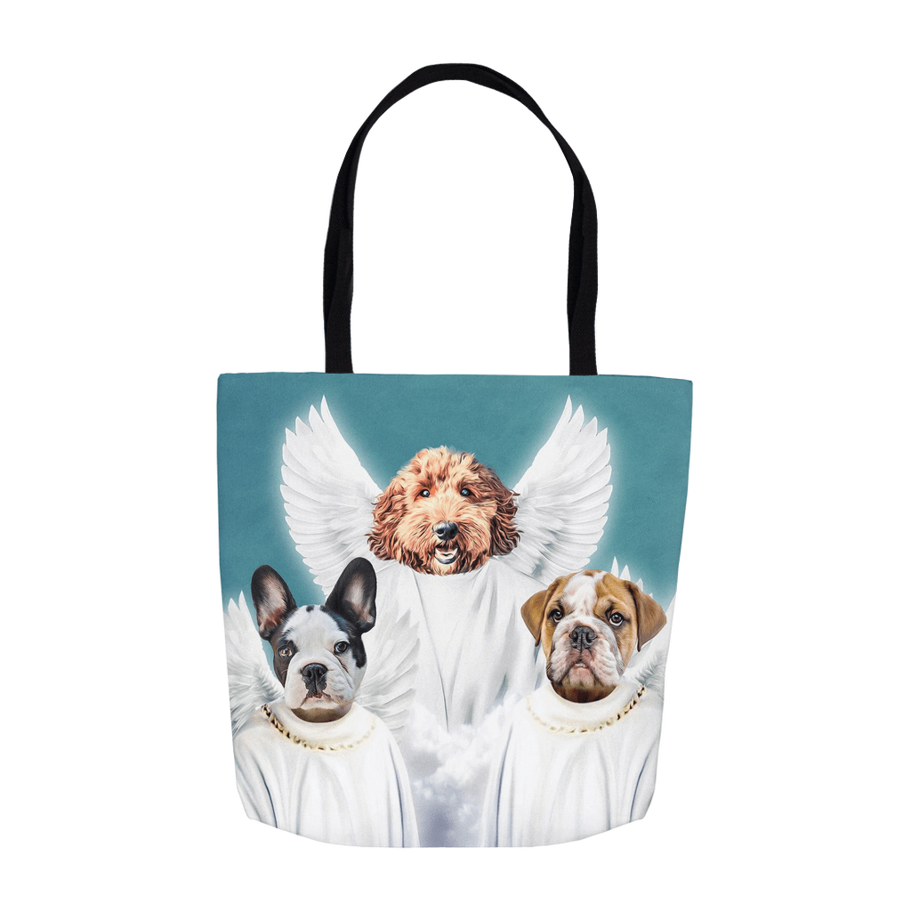 Bolsa de asas personalizada para 3 mascotas &#39;3 Ángeles&#39;