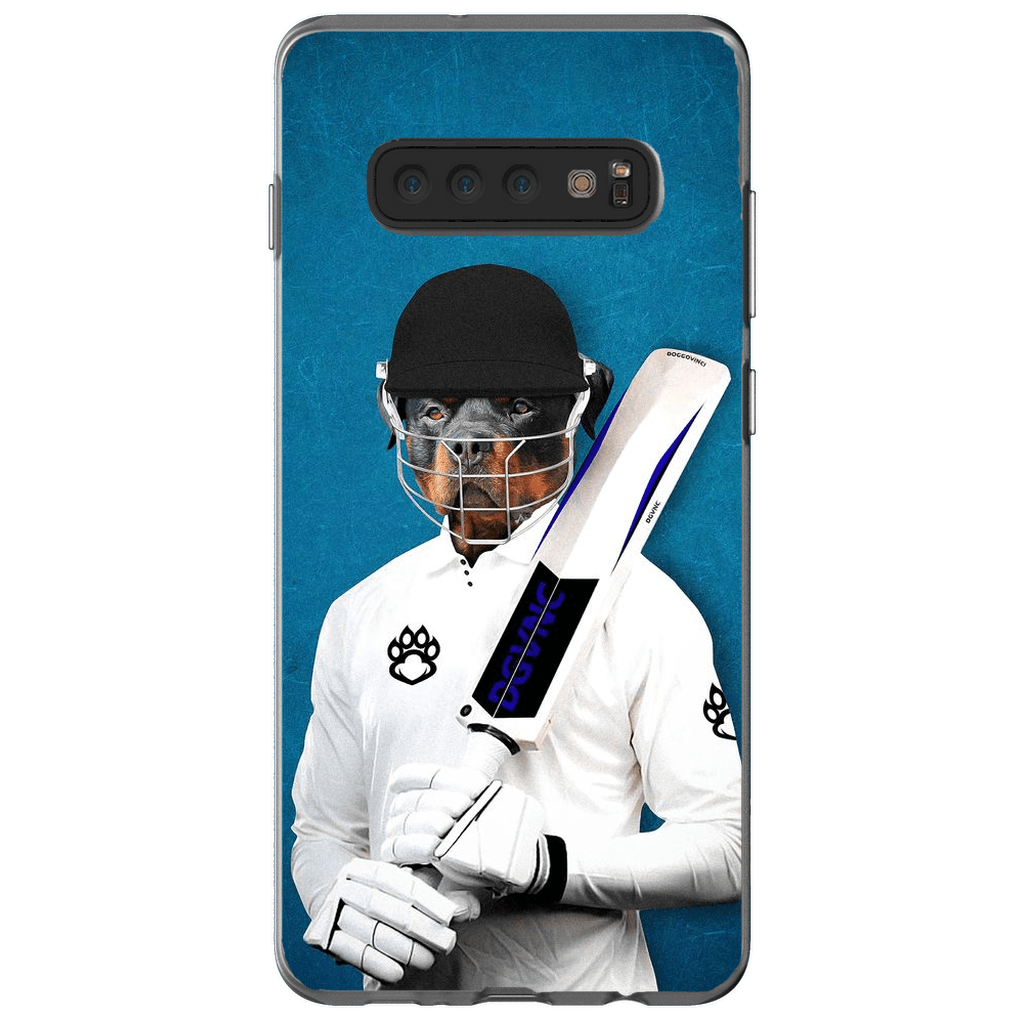 Funda para teléfono personalizada &#39;El jugador de críquet&#39;