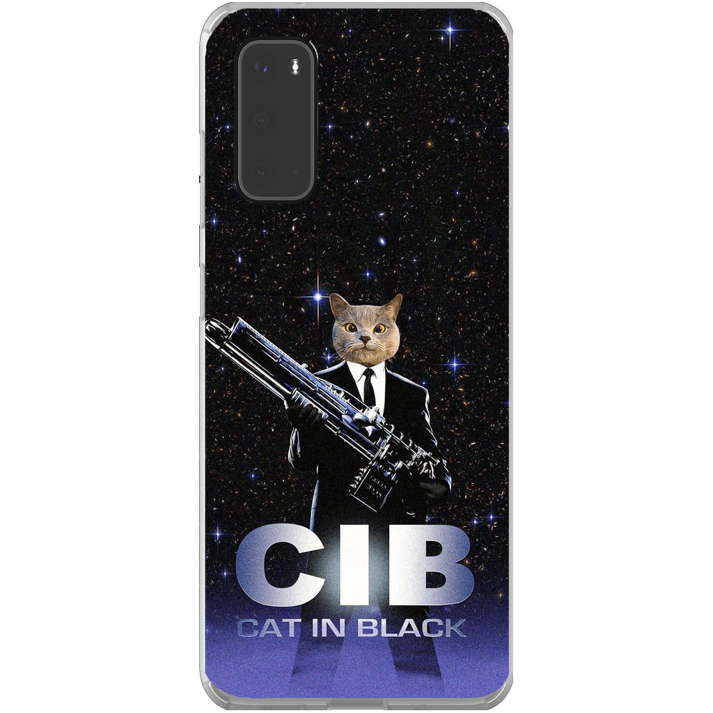 Funda para móvil personalizada &#39;Gato de negro&#39;