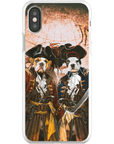 Funda personalizada para teléfono con 2 mascotas 'Los Piratas'