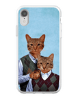 Funda personalizada para teléfono con 2 gatos 'Step Kitties'