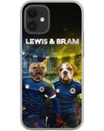 Funda personalizada para teléfono con 2 mascotas 'Scotland Doggos'