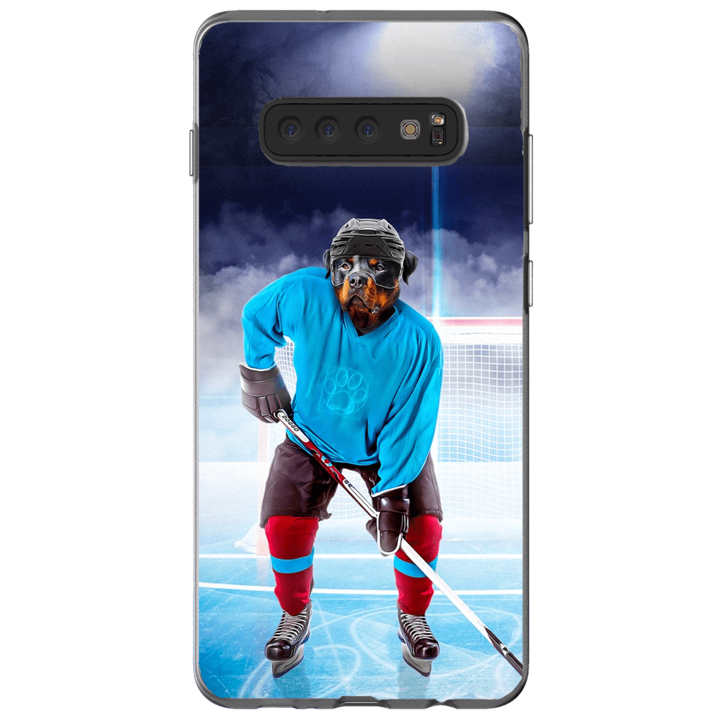 Funda para móvil personalizada &#39;El jugador de hockey&#39;