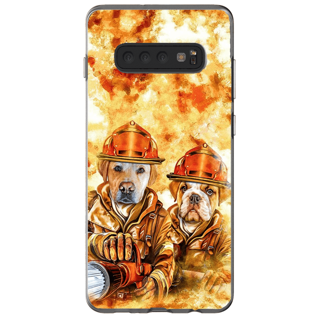 Funda personalizada para teléfono con 2 mascotas &#39;Los Bomberos&#39;