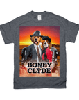 Camiseta personalizada con 2 mascotas 'Boney and Clyde'