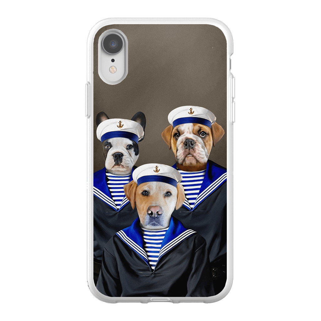 Funda personalizada para teléfono con 3 mascotas &#39;Los Marineros&#39;