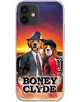 Funda personalizada para teléfono con 2 mascotas 'Boney and Clyde'