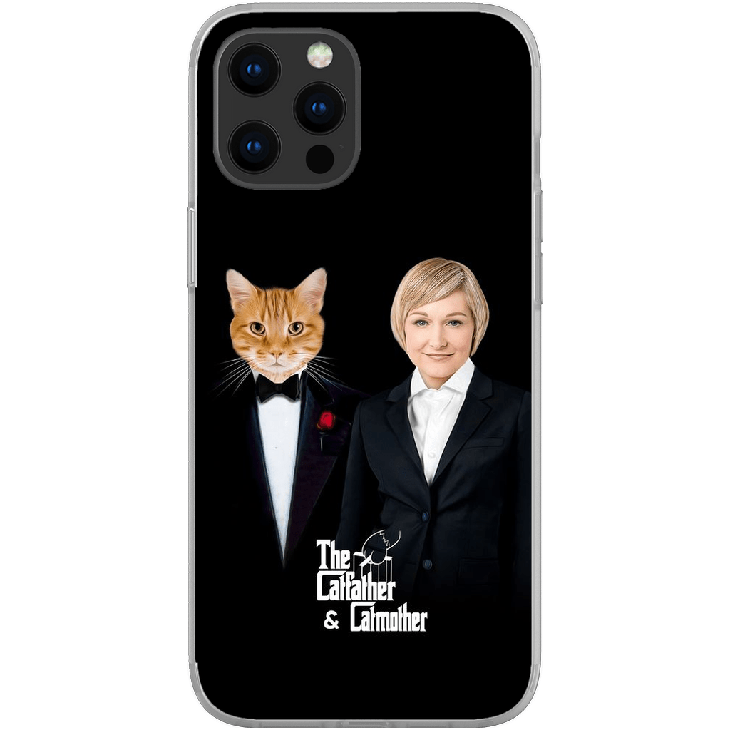 Funda para teléfono personalizada &#39;El padre gato y la madre gato&#39;