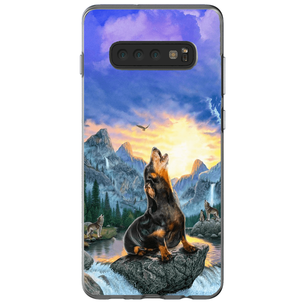 Funda para móvil personalizada &#39;El lobo retro&#39;