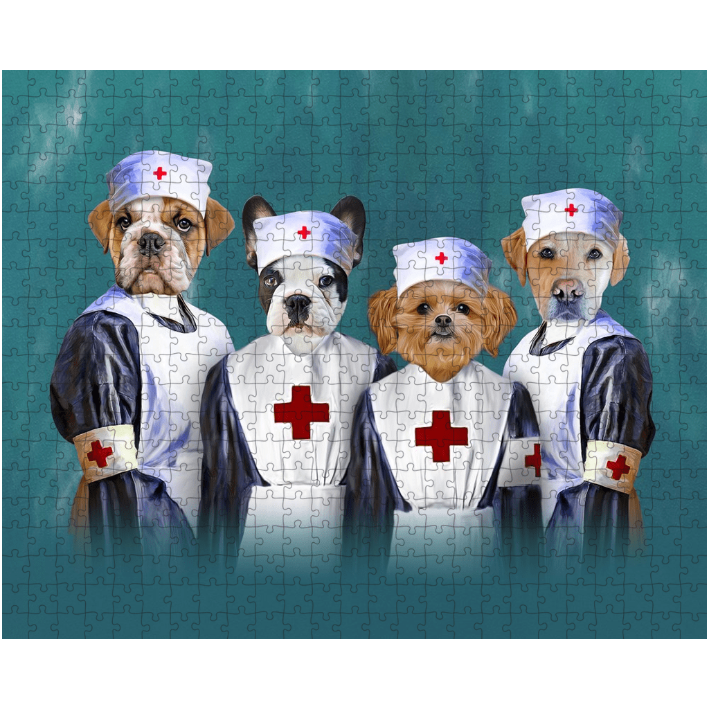 Puzzle personalizado de 4 mascotas &#39;Las Enfermeras&#39;