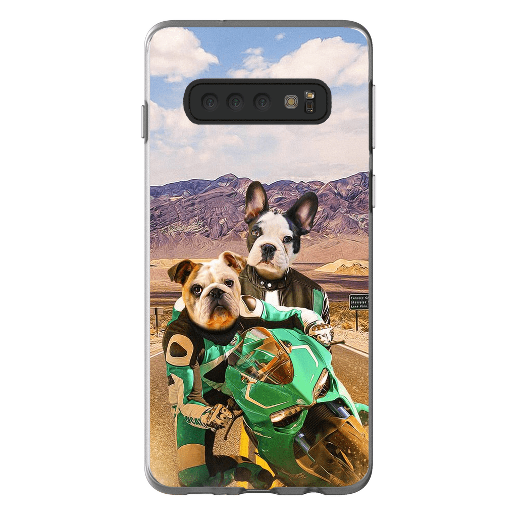 Funda personalizada para teléfono con 2 mascotas &#39;Kawadawgi Riders&#39;