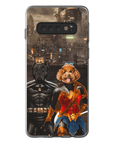 Funda personalizada para teléfono con 2 mascotas 'Batdog &amp; Wonder Doggette'