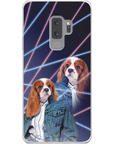 Funda personalizada para teléfono con mascota 'Lazer Portrait (femenino) de los años 80'